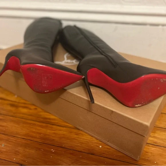 Christian Louboutin Tournoi 120 Calf Boots Black - Picture 4 of 4